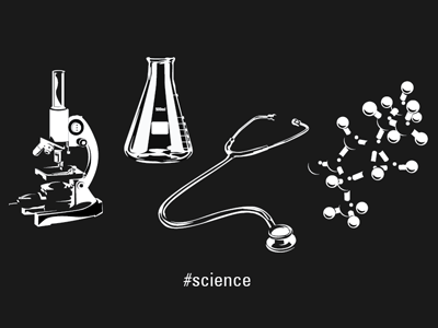 Science! design graphic icon monochrome