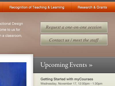 New site (updated view 2) blue brown design gray interface orange tan typography ui web