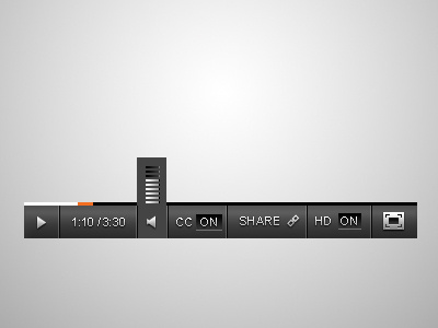 Video Player Controls buttons design gray icon player ui video