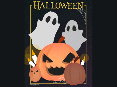 halloween !!! after effect animation flat gif halloween illustration illustrator motiondesign vector