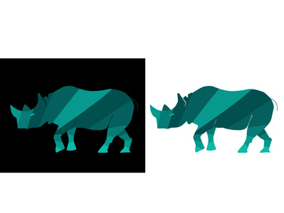 rhino 2d abstract art ai artwork design drawing hand drawn illustration manual illustration rhino rhinoceros sketch vector wildlife