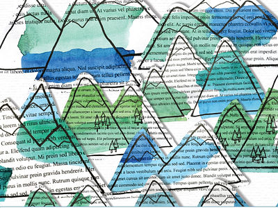 Mountains drawing illustration mountains watercolor