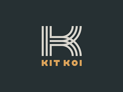 Logo Design for Kit Koi brand brand identity branding k logo logo design logotype minimal thick lines typogaphy vector