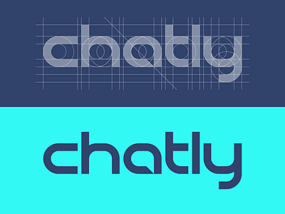 Chatly Logotype brand brand colors brand identity branding chat chat bubble clickpivot grid logo logo design logotype minimal negative space thick lines