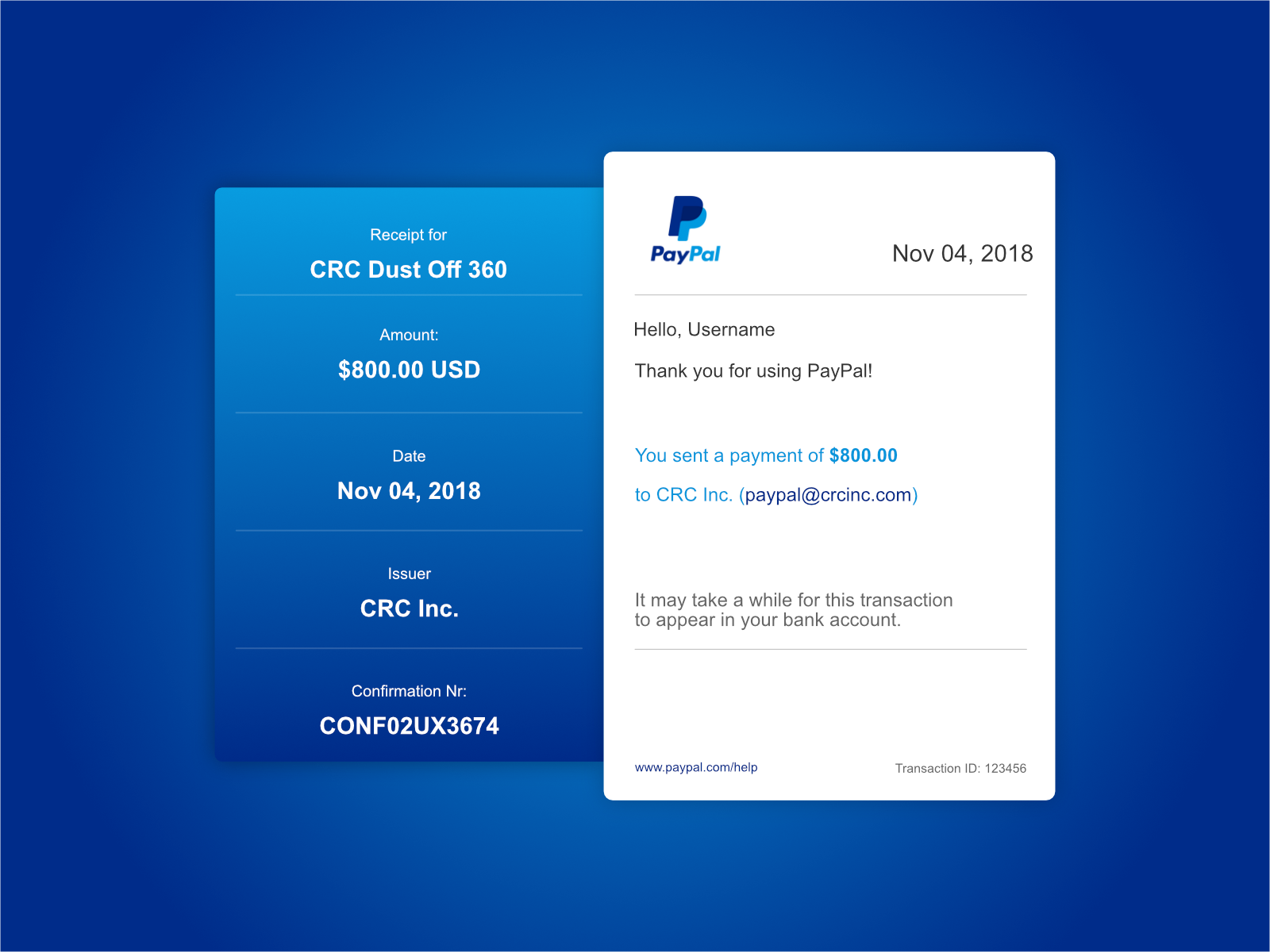 Paypal Email Receipt by Raymond Nilsen on Dribbble