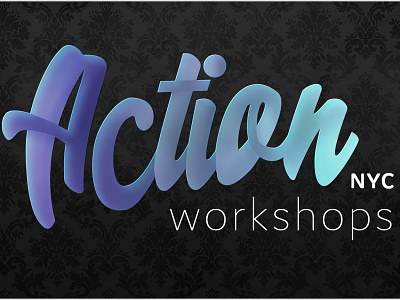 Action Workshops NYC Logo branding logo logo design typography vector
