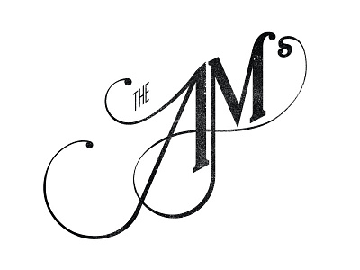 The AMs Logo band lettering logo typography