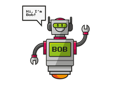 Bob Bot 2 android branding design drawing illustration illustrator retro robot sketches sketching vector