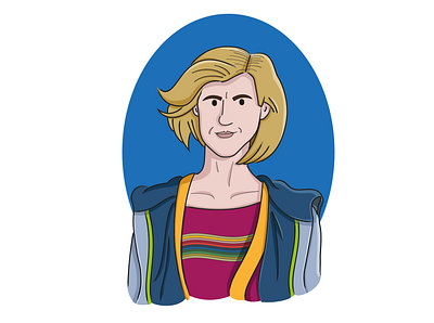 Jodie Whittaker as the 13th Doctor 13th doctor art character design design digital art doctor who illustration illustrator sci fi sketches vector