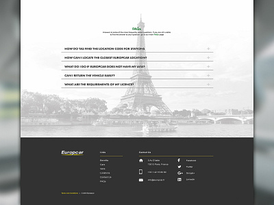Europcar Go Further Landing Page design digital design landing page ui ux web web design website