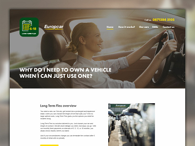 Europcar Long Term Flex design digital design ui ux web web design website