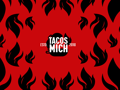 Tacos Mich design flat icon logo mexico tacos vector