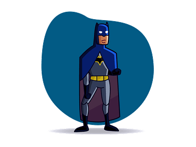 Bats 2d bat batman blue character dc design flat illustration vector
