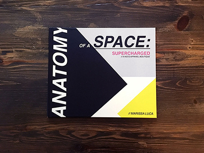 Anatomy of a Space typography graphic design apparel childrens boutique hard back book self published supercharged