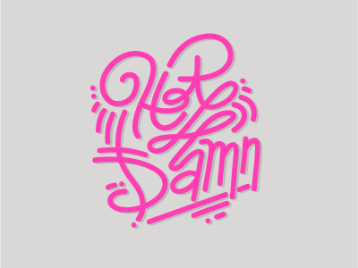 Hot Damn! illustration fonts hand drawn type typography hot damn