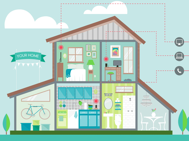 Infographic - Network graphic design internet privacy tech illustration infographic