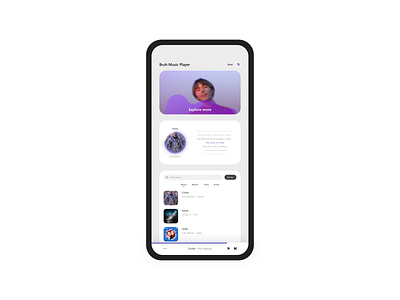Music player app concept