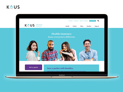 Kaus Insurance - UX and Digital Design branding logo ui ux website