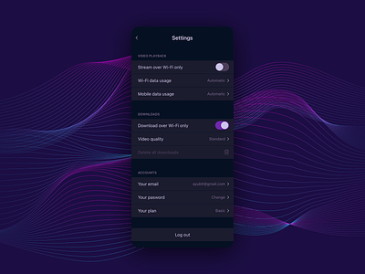 Daily UI #007 - Settings