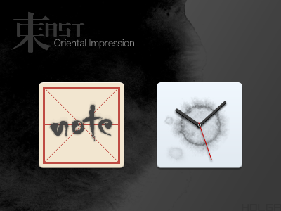 Oriental Impression chinese culture note，clock，