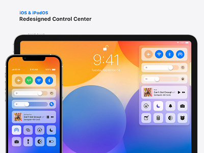 iOS & iPad OS 15 Control Center Concept apple appleconcept ios ios15 ipados ipados15 uidesign uxui wwdc