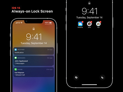 iPhone Always-on Lock Screen Concept