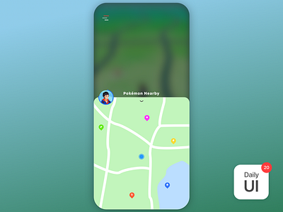 020 Location Tracker challenge daily ui daily ui challenge location tracker pokémon go
