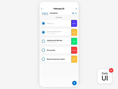 042 To-do List challenge daily ui daily ui challenge day 42 to do
