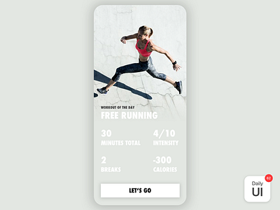 062 Workout of the Day challenge daily ui challenge dailyui day 62 workout