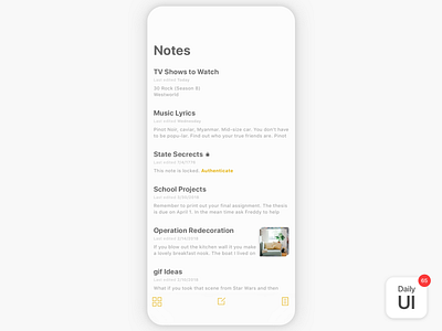 065 Notes Widget challenge daily ui challenge dailyui day 65 notes