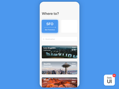 068 Flight Search challenge daily ui daily ui challenge flight search