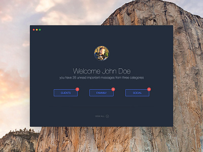 Welcome Screen app clean dark mac screen simple ui welcome