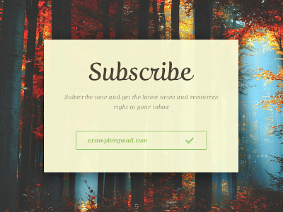 Subscribe card email newsletter notification subscribe