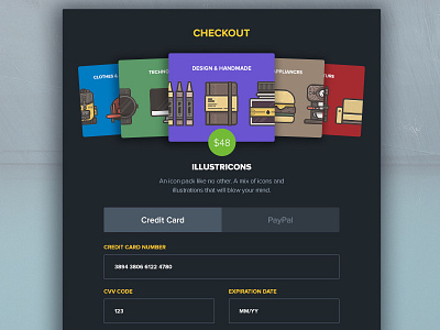 Credit Card Checkout card checkout credit dailyui pay paypal product ui