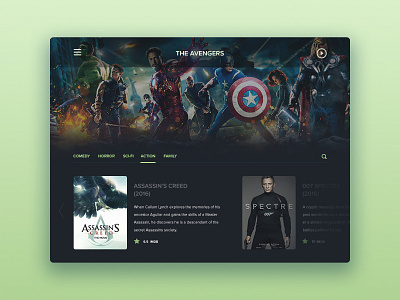 TV App action app application controls dailyui movie poster tv ui