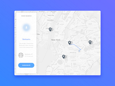 Map dailyui location map pin route search starbucks ui voice