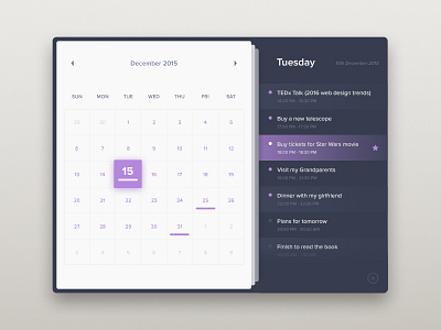 Calendar - Day 38 #dailyui app calendar dailyui task todo ui widget
