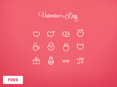 Icon Set - Day 55 #dailyui daily day heart icon love saint set ui valentine vector