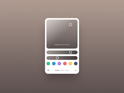 Color Picker - Day 60 #dailyui color colorpicker dailyui hex interface picker popover rgba ui