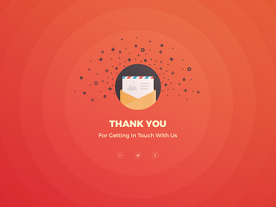 Thank You - Day 77 #dailyui contact dailyui interface mail page social thank you thanks ui ux