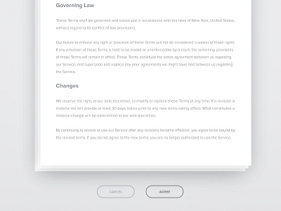 Terms Of Service - Day 89 #dailyui accept agreement button clean dailyui legal minimal services terms ui ux