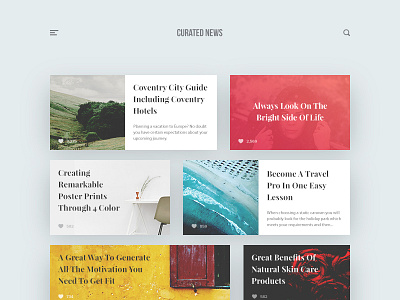 Curated For You - Day 91 #dailyui article card clean curated dailyui masonry minimal news post recommended ui ux