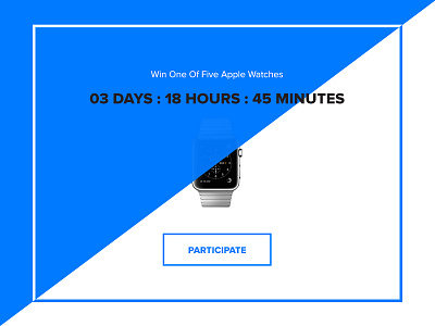 Giveaway - Day 97 #dailyui apple button dailyui giveaway interface minimal timer ui ux watch widget win