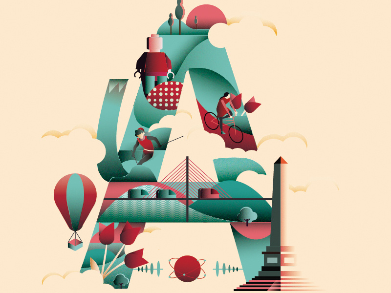 A illustrator photoshop,adobe adobe illustration, city design, font , typography lettering,