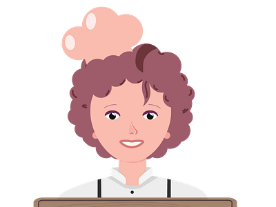 lady Chef Character character flat illustration lady vector
