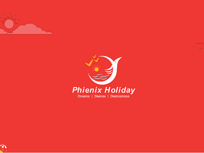 Phienix Holiday design flat logo vector