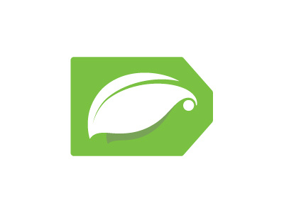 Leaf green icon leaf logo price tag