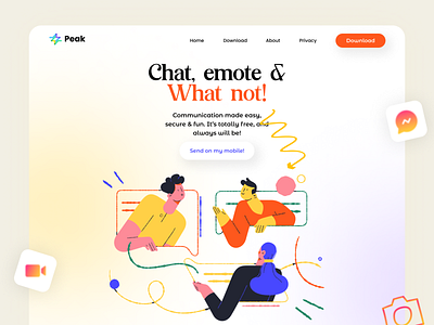 Chat application Landing page