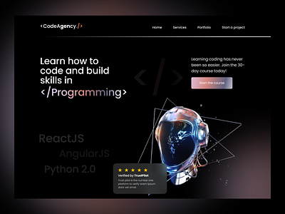 Coding Courses - Landing Page Design best shot bestshot branding design landing page ui uiux