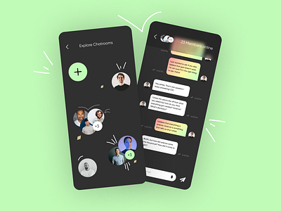 Chatroom app interface UI